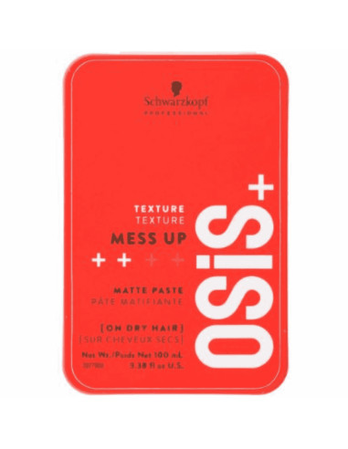 Schwarzkopf OSIS+ Mess Up 100ml - Pasta Mate Remodelável para Cabelo