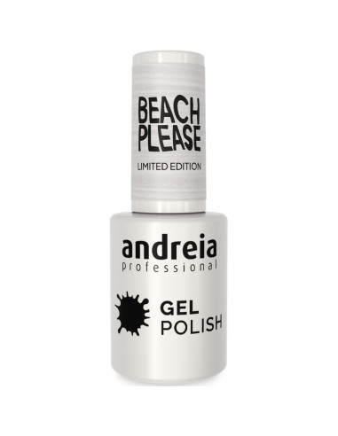 Verniz Gel Andreia Professional Beach! Please! BP1 Branco Metálico