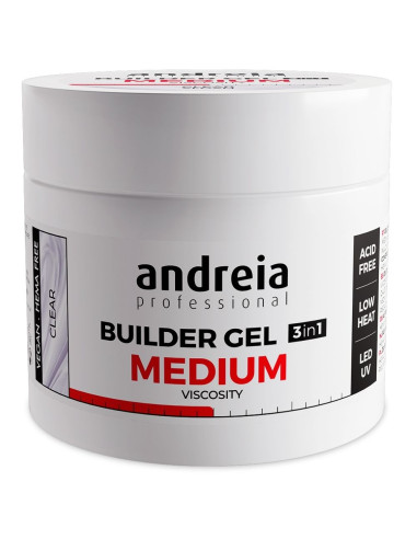Andreia Builder Gel 3 IN 1 Clear Média Viscosidade 200G