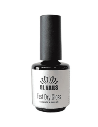 Fast Dry Gloss GL Nails 15ml – Finalizante Brilho Gel para Verniz Tradicional