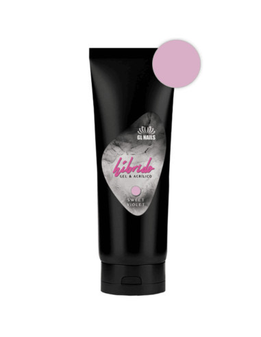 Híbrido Sweet Violet GL Nails 60g – Gel & Acrílico Lilás Suave para Construção de Unhas