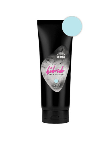 Híbrido Sweet Blue GL Nails 60g – Gel & Acrílico Azul Suave para Construção de Unhas
