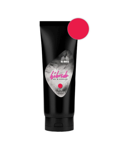 Híbrido Red Passion GL Nails 60g – Gel & Acrílico Vermelho Intenso para Construção de Unhas