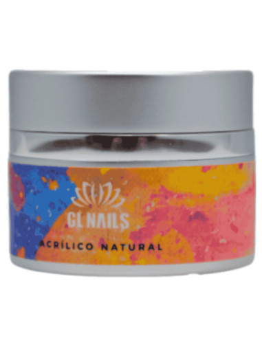 Acrílico Natural GL Nails 40g – Pó para Construção de Unhas com Tonalidade Branco Leitoso