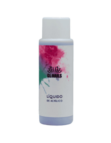 Líquido Acrílico GL Nails 125ml – Monomer para Mistura com Pó Acrílico