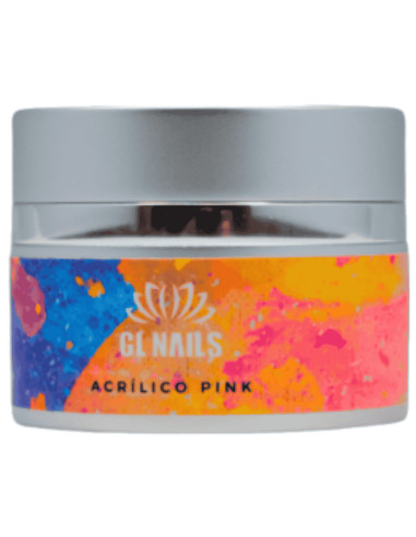 Acrílico Rosa GL Nails 40g – Pó Acrílico Rosado para Construção de Unhas