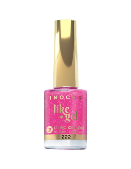 Verniz Inocos Like Gel 222 Rosa Intenso Cintilante 11ml