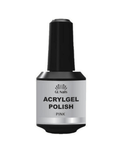 Base e Alongamento Acrylgel Polish Pink GL Nails 15ml – Com Fibras para Reforço e Extensão da Unha