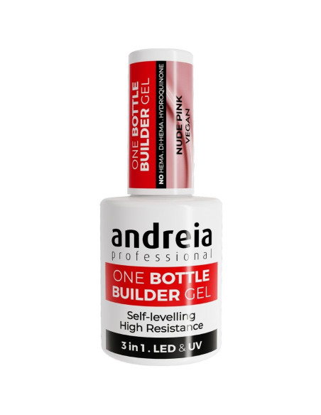One Bottle Builder Gel 3 IN 1 Nude Pink Baixa Viscosidade 14ml Andreia