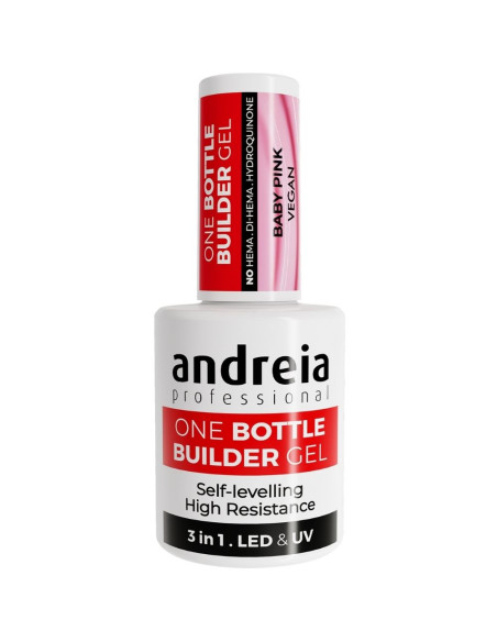 One Bottle Builder Gel 3 IN 1 Baby Pink 14ml Andreia