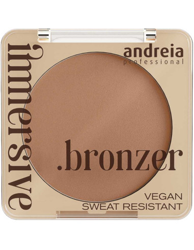 Andreia Professional Immersive Bronzer 02 Medium Neutral Brown Satin Finish