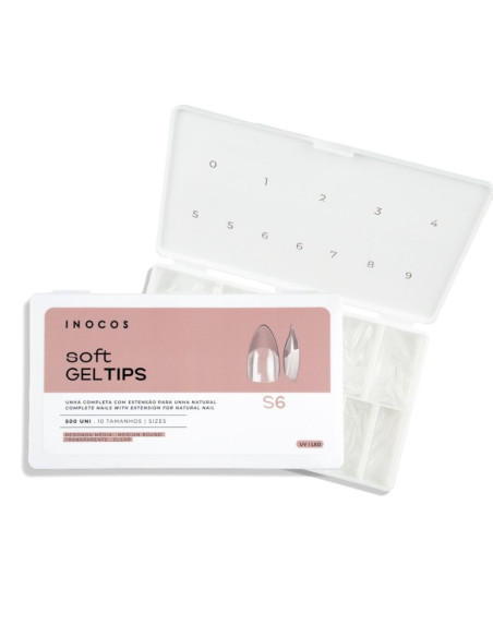 Soft Gel Tips INOCOS Medium Round S6 500uni