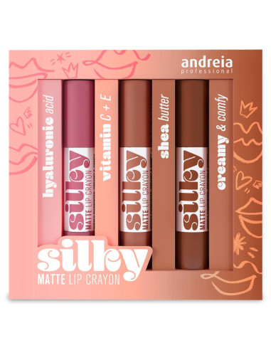 Andreia Professional Silky Matte Lip Crayon Set – Kit de Lábios