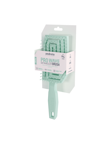Escova de Cabelo Andreia Pro Wave Detangler Verde Pocket