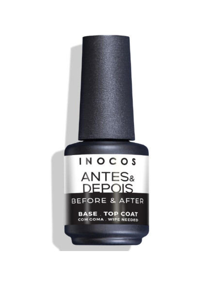 Base e Top Coat - Antes e Depois 15ml Verniz Gel Inocos