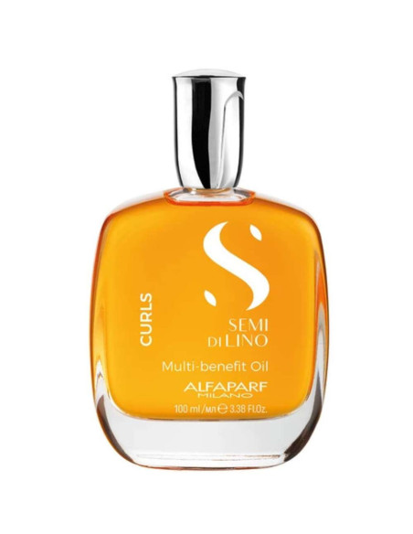 Alfaparf – Semi Di Lino Curls Óleo Multi-Benefícios 100ml para Hidratação, Definição e Proteção de Caracóis