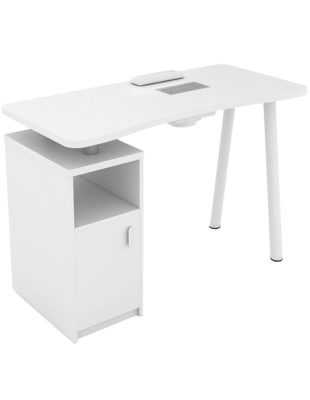 Mesa de Manicure LUCÍA com Aspirador de Pó Integrado – Design Moderno e Arrumação Funcional