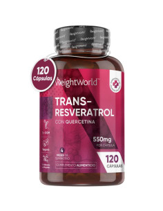 WeightWorld Trans-Resveratrol 550 mg – 120 Cápsulas | Coração e Imunidade