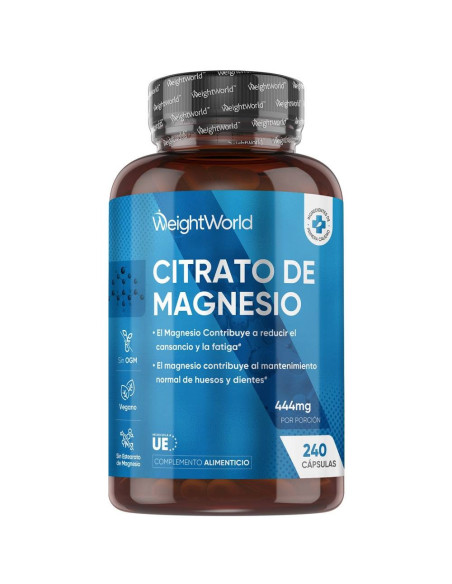 WeightWorld Citrato de Magnésio 1480 mg – Energia e Ossos Saudáveis