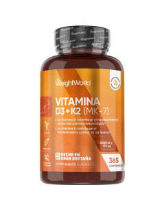 WeightWorld Vitamina D3 4000 UI + K2 – Ossos e Sistema Imunológico