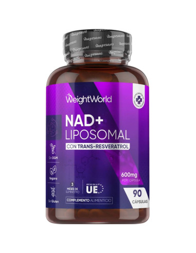 WeightWorld NAD+ Lipossomal 600 mg – 90 Cápsulas | Energia e Coração