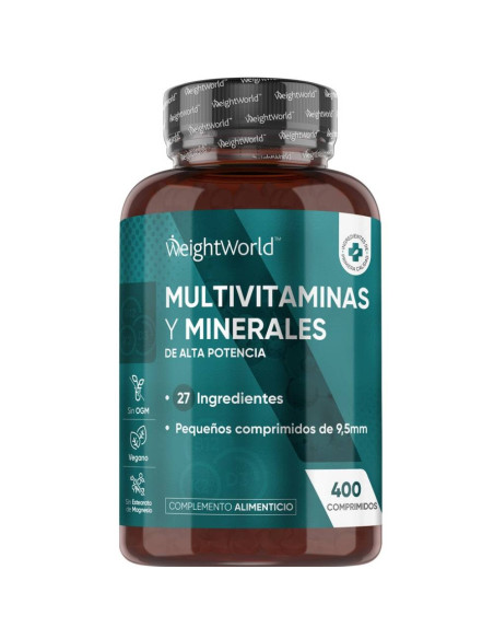 WeightWorld Multivitaminas e Minerais 400 comprimidos – Energia e Imunidade