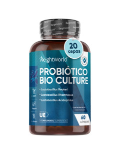 WeightWorld Probióticos Intestinais 77B UFC – 60 Cápsulas Veganas para Digestão