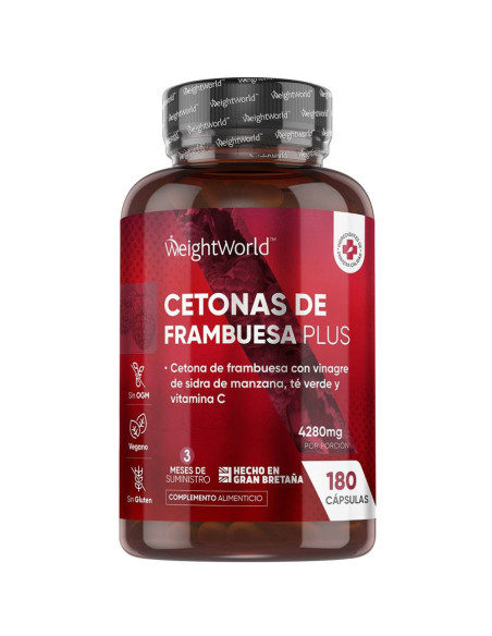 WeightWorld Cetonas de Framboesa Plus 4280 mg – Fórmula Avançada