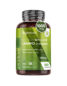 WeightWorld Cápsulas de Óleo de Cânhamo – 1000 mg para Colesterol e Bem-estar