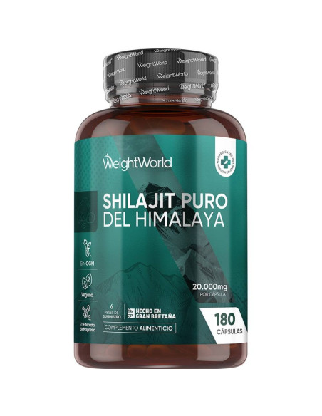 WeightWorld Shilajit Puro do Himalaia – 180 Cápsulas 20.000 mg