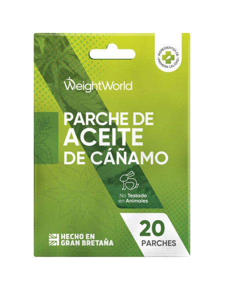WeightWorld Adesivos de Óleo de Cânhamo – 20 Unidades para Dor Muscular