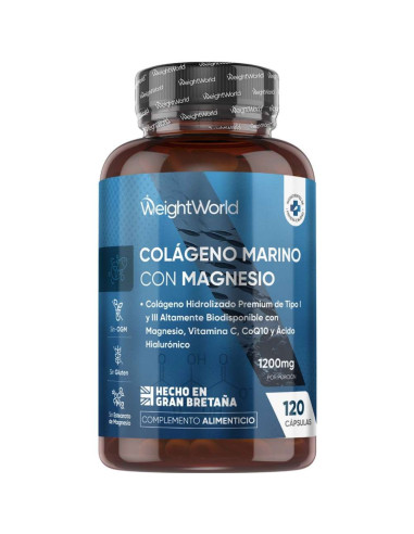 WeightWorld Colágeno com Magnésio 1200 mg – Pele, Ossos e Articulações