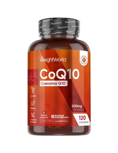 WeightWorld Coenzima Q10 200 mg – 120 Cápsulas para Energia e Coração