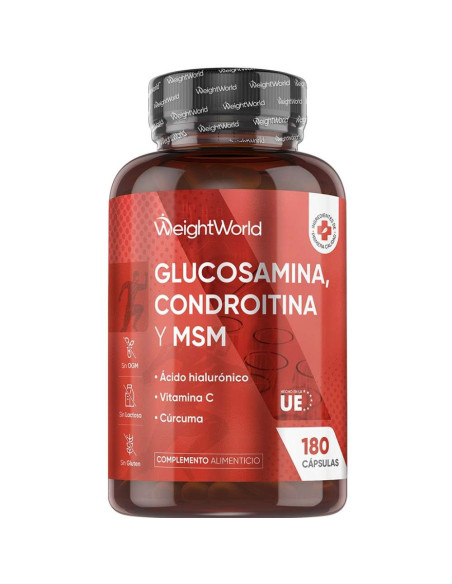 WeightWorld Glucosamina, Condroitina e MSM – 180 Cápsulas para Articulações e Ossos