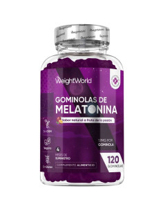 WeightWorld Gomas de Melatonina 1,9 mg – 120 Unidades para Dormir e Sono Reparador