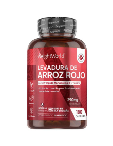 WeightWorld Arroz Vermelho Fermentado 290 mg – Saúde do Coração e Energia