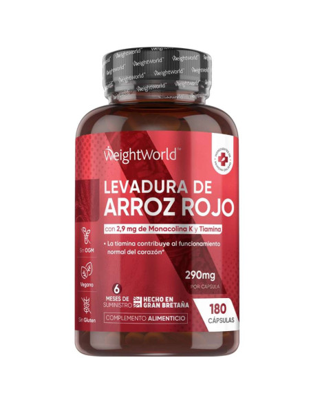 WeightWorld Arroz Vermelho Fermentado 290 mg – Saúde do Coração e Energia