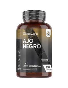 WeightWorld Extrato de Alho Negro 15.000 mg – 180 Cápsulas para Imunidade e Coração