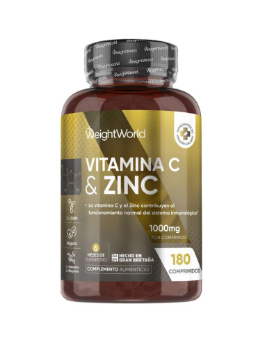 WeightWorld Vitamina C 1000 mg + Zinco 10 mg | Imunidade