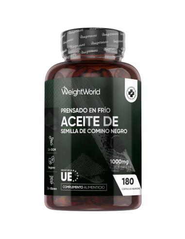 WeightWorld Óleo de Semente de Cominho Preto 1000 mg – Cápsulas para Saúde