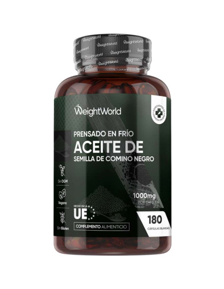 WeightWorld Óleo de Semente de Cominho Preto 1000 mg – Cápsulas para Saúde