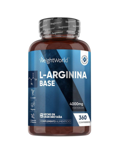 WeightWorld L-Arginina 3000 mg – 360 comprimidos para desempenho desportivo
