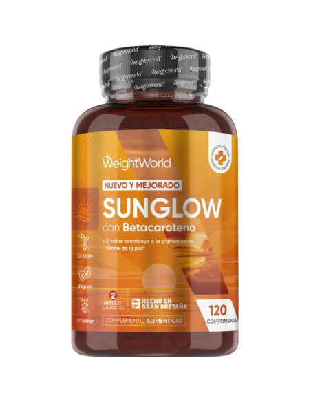 WeightWorld Sunglow Beta-Caroteno 120 Comprimidos - Pele e Pigmentação