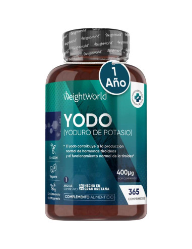 WeightWorld Iodo 400 mcg – Suporte à Tireoide e Metabolismo
