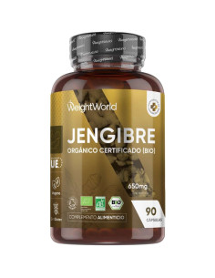 WeightWorld Cápsulas de Gengibre Orgânico 650 mg – Reduz Inflamação e Fortalece Imunidade