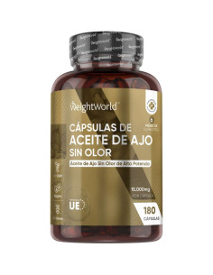 WeightWorld Cápsulas de Óleo de Alho Inodoro 15000 mg – Imunidade e Saúde Cardiovascular