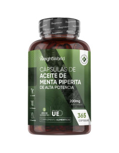 WeightWorld Cápsulas de Óleo de Hortelã-Pimenta 200 mg – Conforto Digestivo e Garganta