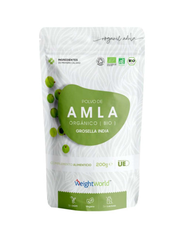 WeightWorld Pó de Amla Orgânico 200g – Superalimento Vegetal para Alimentação Natural