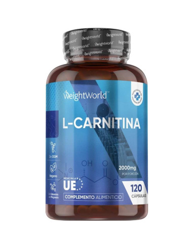 WeightWorld L-Carnitina 2000mg 120 Cápsulas – Para Suporte ao Condicionamento Físico