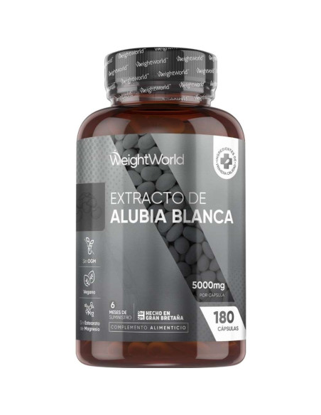 WeightWorld Extrato de Feijão Branco 5000mg 180 Cápsulas – Metabolismo de Carboidratos